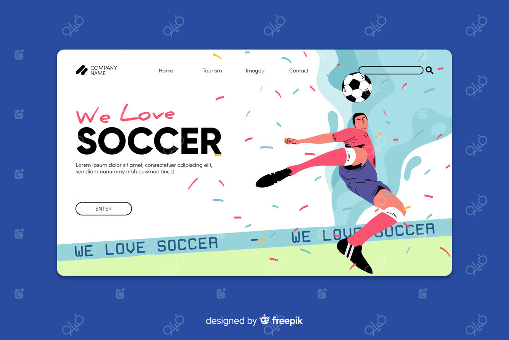 قالب صفحه فرود ورزشی