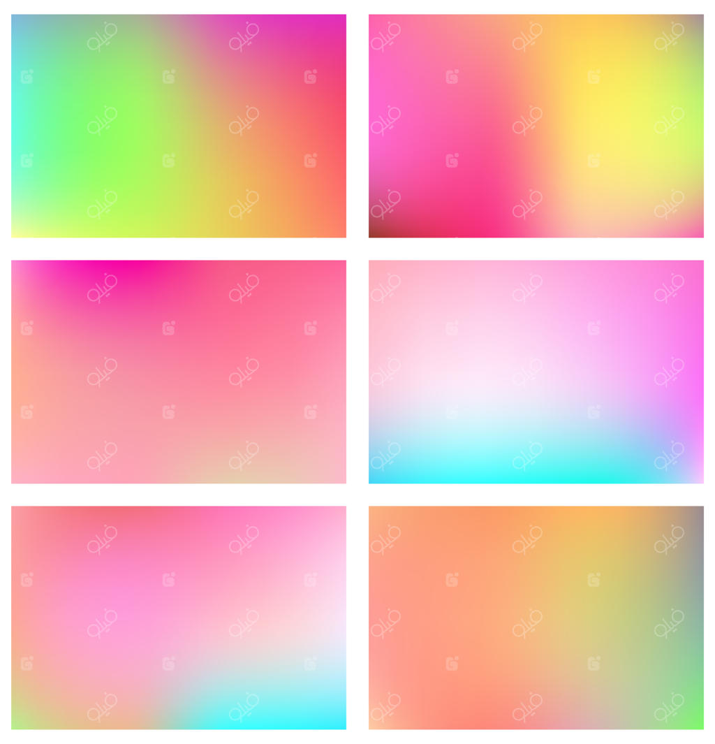 مجموعه پس‌زمینه‌های گرادینت رنگی محو و روشن