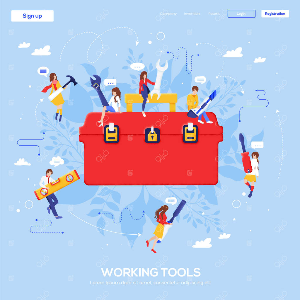 صفحه فرود ابزارهای کاری