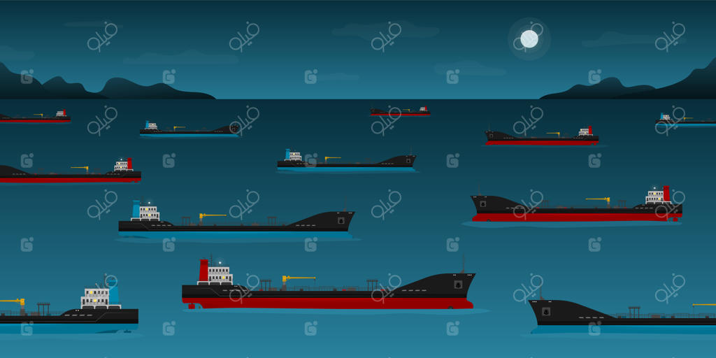 کشتی‌های دریایی در سواحل کالیفرنیا شناور هستند