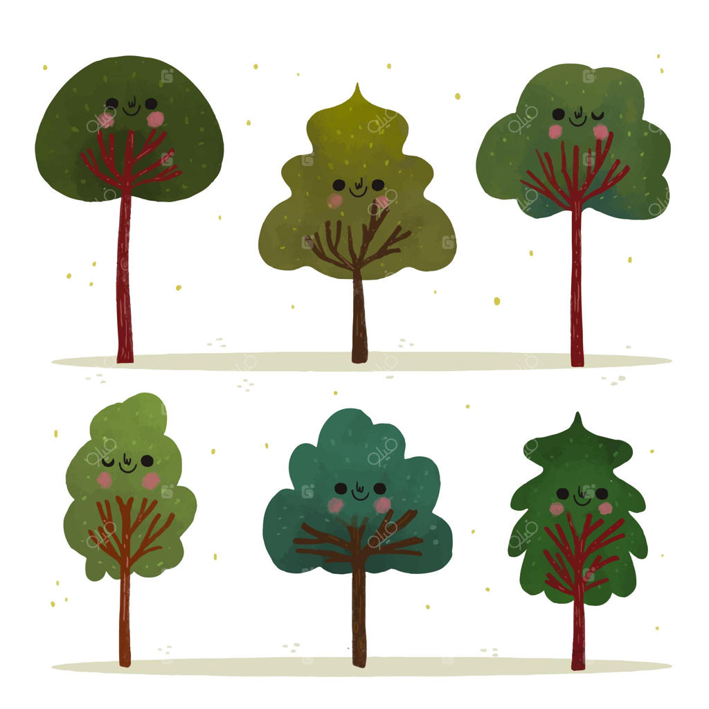 درخت‌های طراحی شده با دست