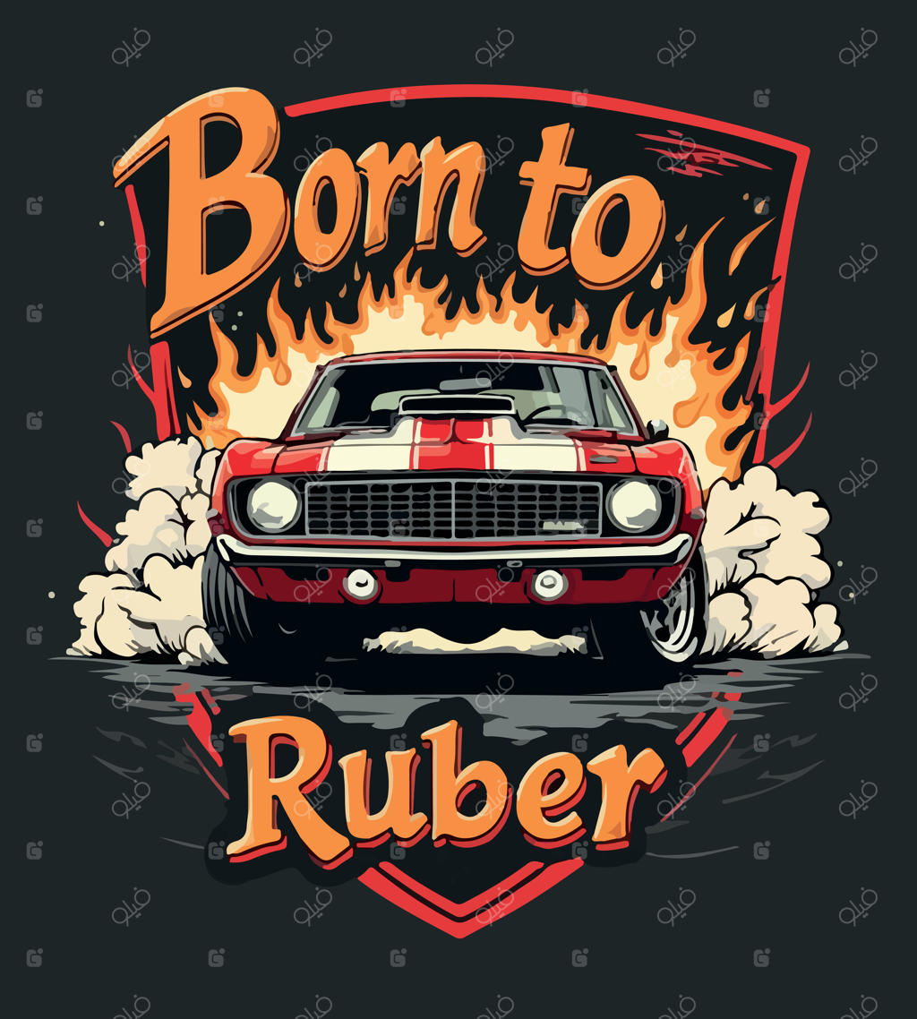 تصویر خودرو با نوشته Born to be در قسمت جلو