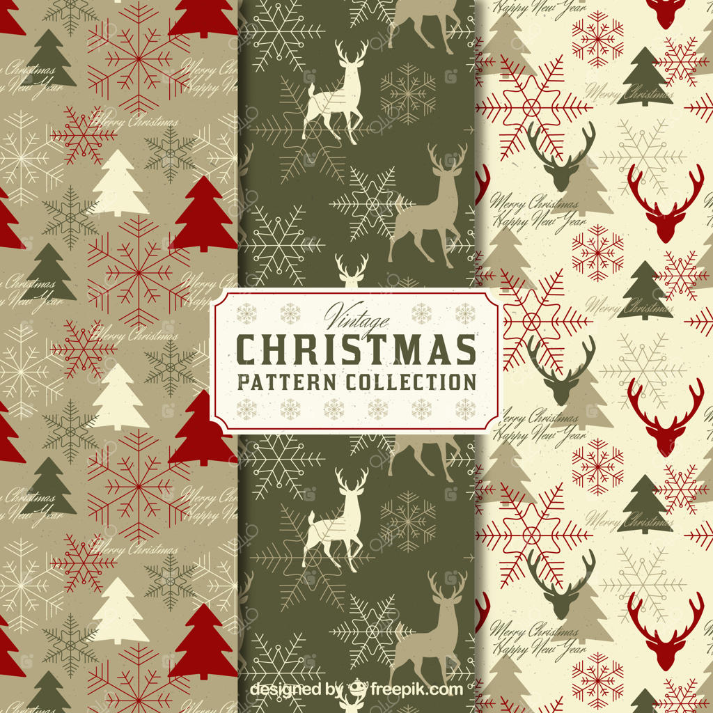 مجموعه‌ای از الگوهای قدیمی کریسمس