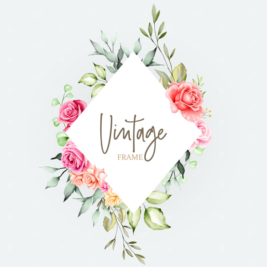 کارت عروسی زیبا با طرح گل‌ها و برگ‌های آبرنگی