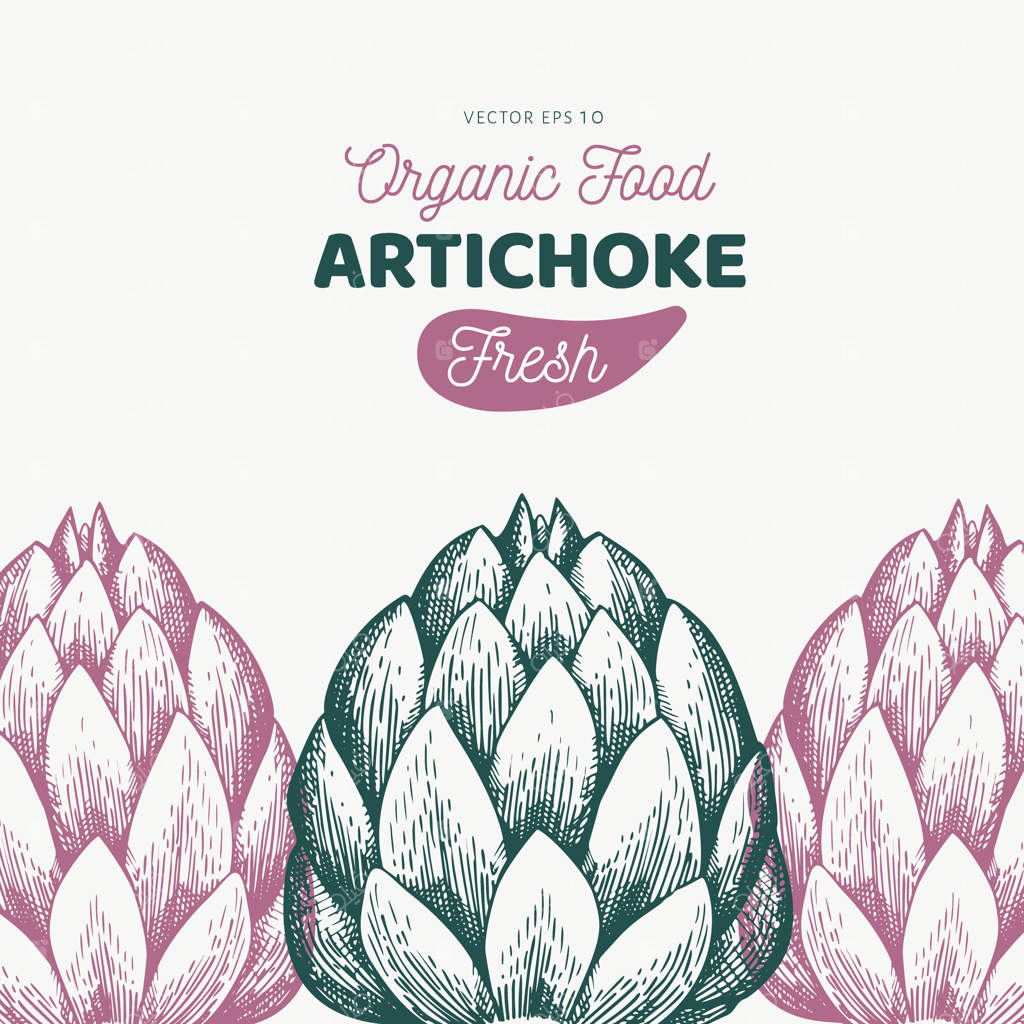 قالب طرح سبزیجات کنگر فرنگی