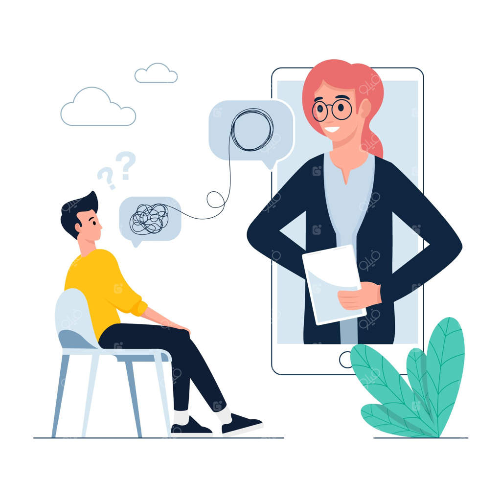 مکالمه تصویری با روان‌درمانگر