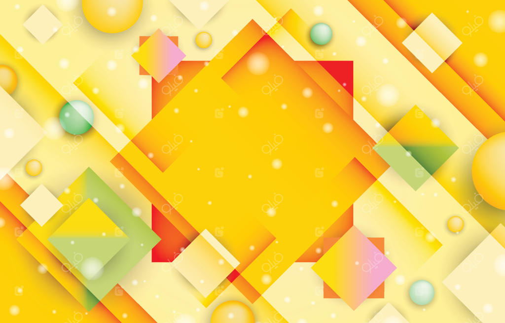 طرح پس‌زمینه انتزاعی زرد با صورتی و سبز