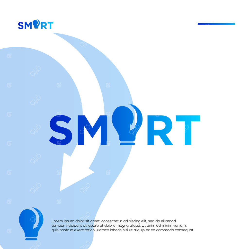 ایده طراحی لوگو هوشمند با لامپ