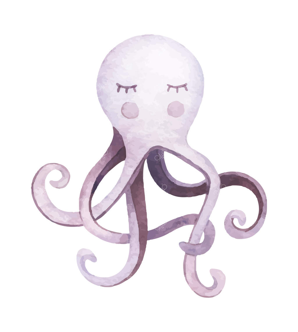 تصویر دست‌کشیده وکتور آبرنگی عروس دریایی دریا