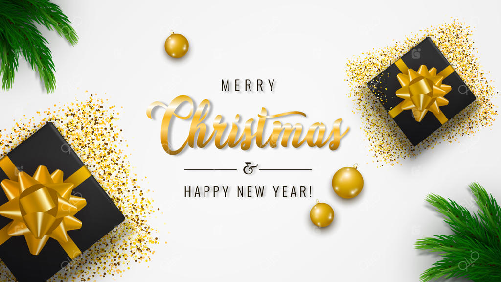 بنر کریسمس مبارک و سال نوی پر از شادی