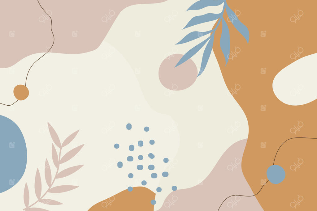 پس‌زمینه طراحی دستی با رنگ‌های خاکی ملایم