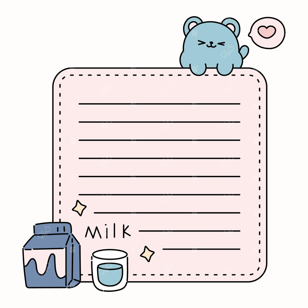 کاغذ یادداشت با طرح ببر شیرین و پاستلی به سبک کاوایی