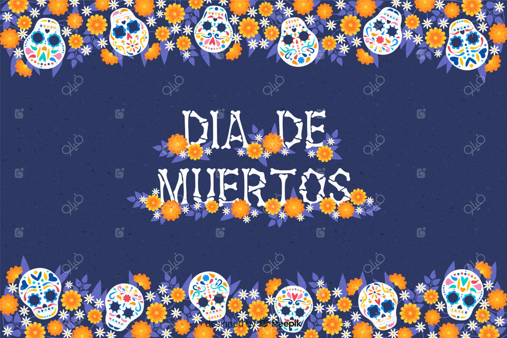 پس‌زمینه‌ دیزاین تخت برای روز مردگان