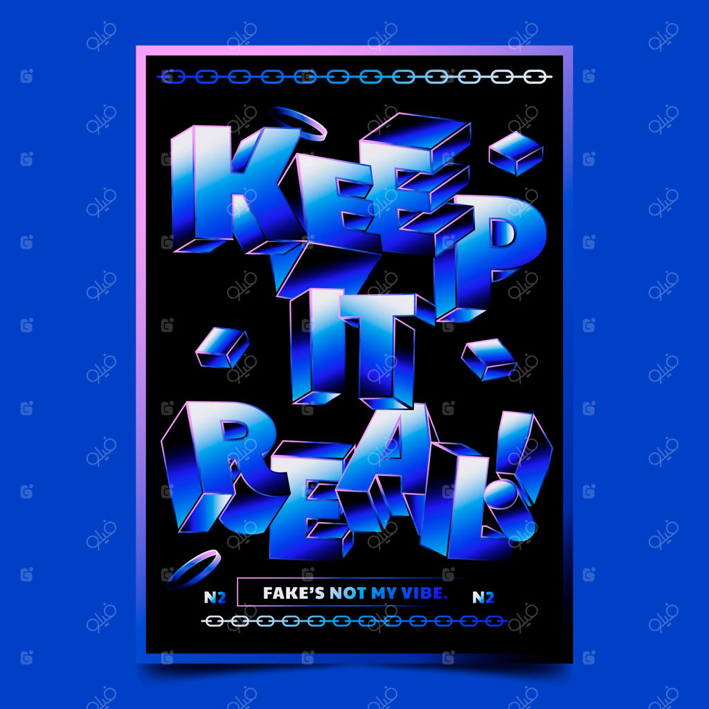 طراحی پوستر با مفهوم واقعی و طبیعی