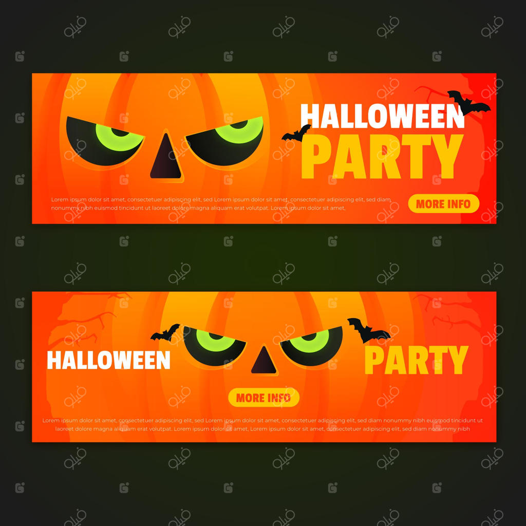 مجموعه بنرهای جشنواره هالووین