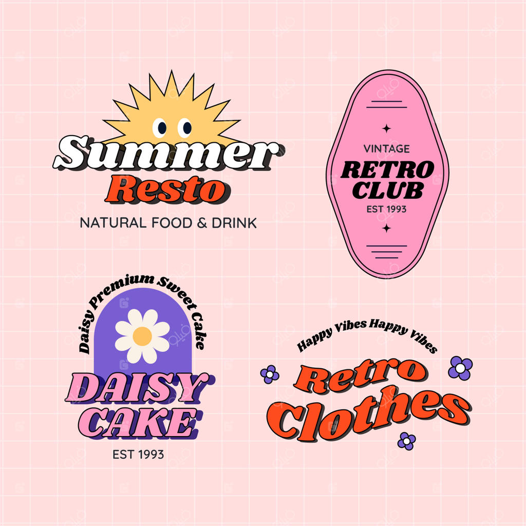 مجموعه قالب لوگوهای دست‌ساز کلاسیک