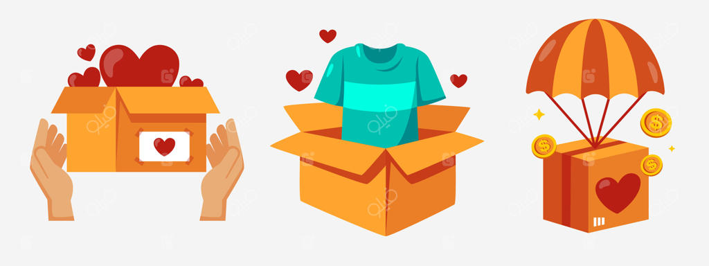 صندوق‌های کمک با قلب، خیریه و داوطلبی، یاری و ارسال