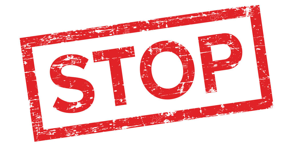 نماد توقف به سبک تخت: تصویرسازی کنترلی بر روی زمینه‌ای جداگانه. مفهوم کسب‌وکار با علامت هشدار.