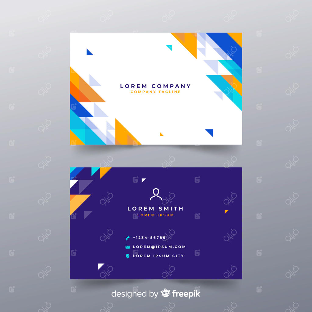 قالب کارت ویزیت انتزاعی