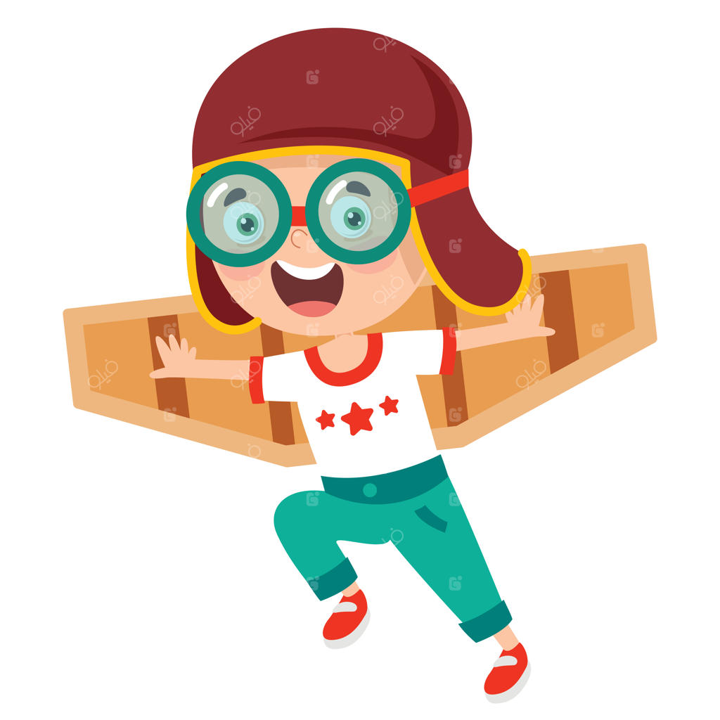 کودک خوشحال در حال بازی با لباس‌های مقوایی