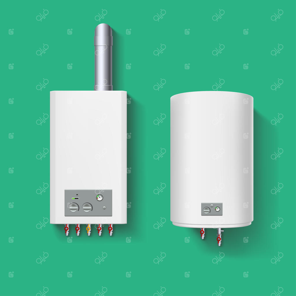 پکیج گازی در زمینه سبز