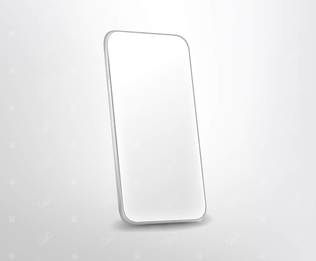 گوشی هوشمند سفید و مدرن: لایه‌لایه طراحی شده