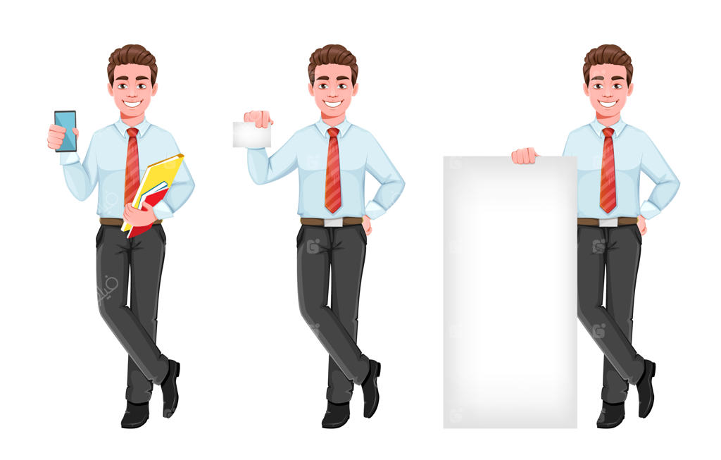 مجموعه‌ای از مردان تجاری با طراحی ساده