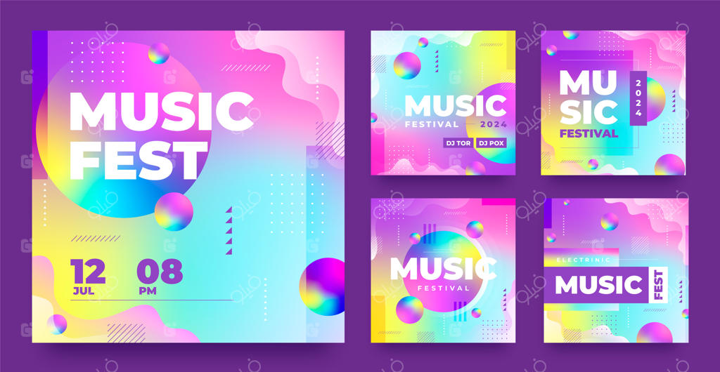 طرح قالب جشنواره موسیقی