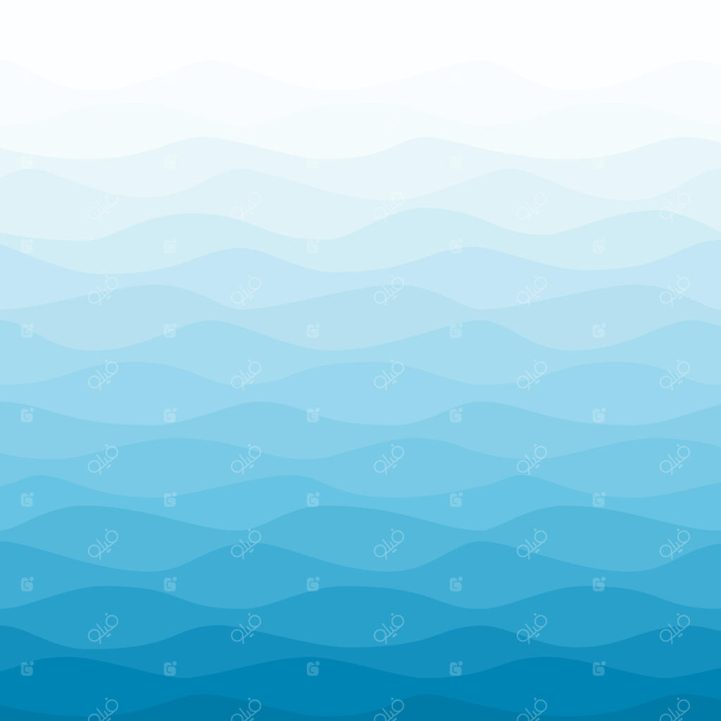 پس‌زمینه دریایی با آب مواج و گرادیان آبی