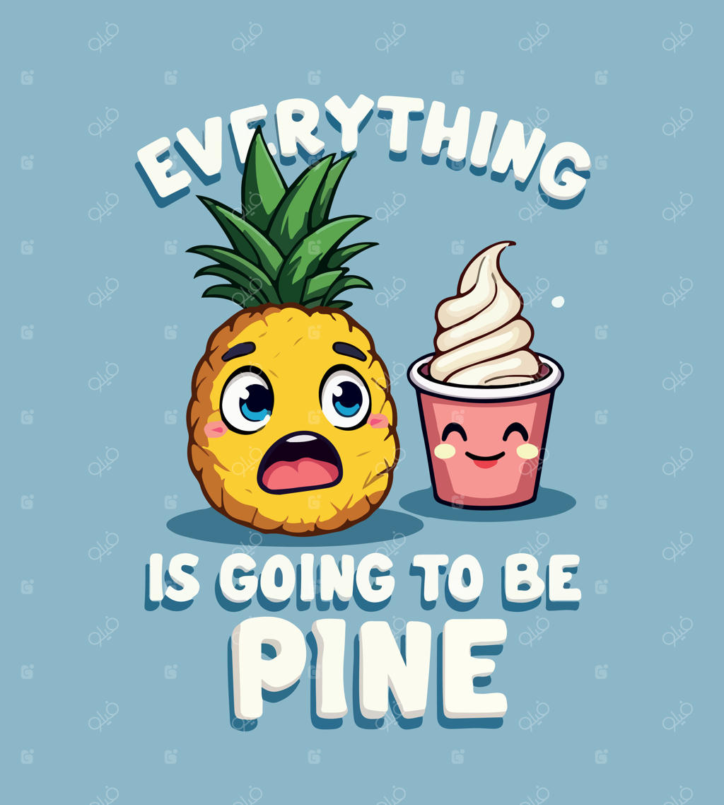 تابلویی با نوشته «همه چیز آناناس خواهد شد»