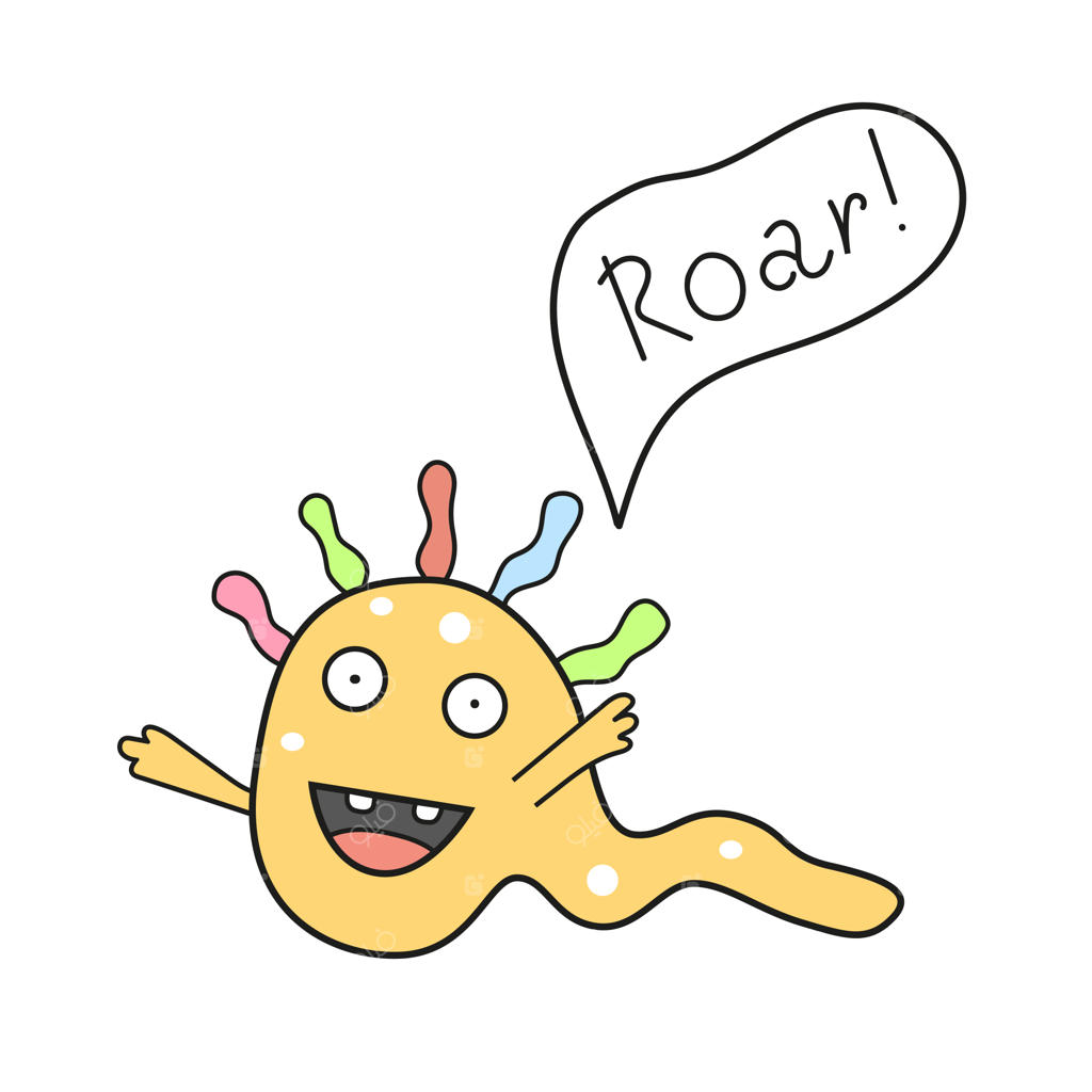 هیولای بامزه نقاشی دستی؛ طرح چاپ بانمک برای کودکان