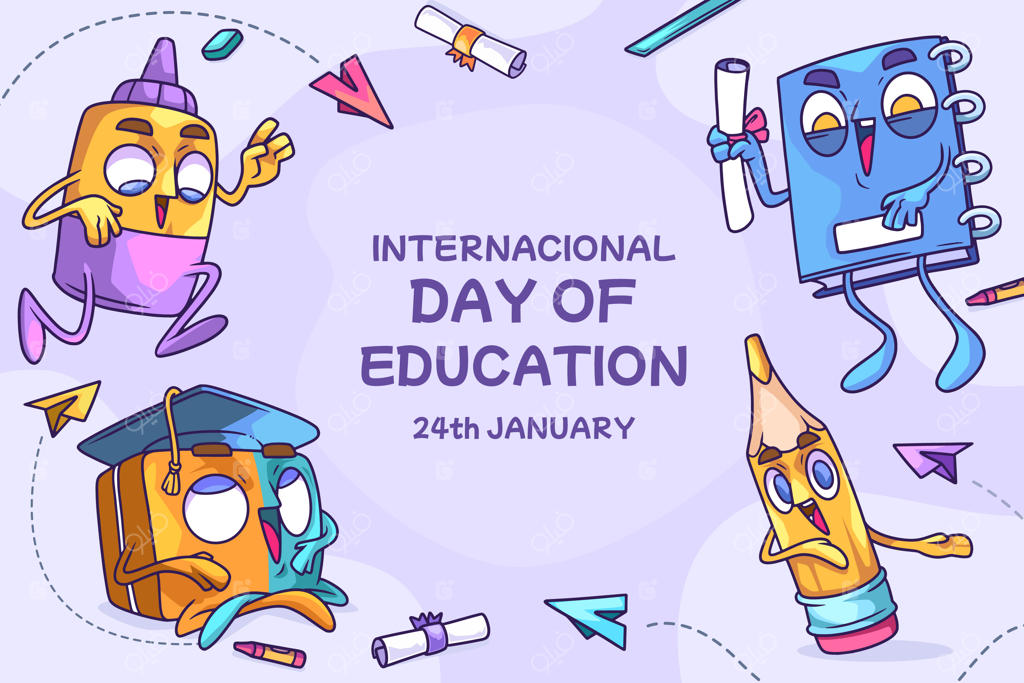 پس‌زمینه طرح دستی روز جهانی آموزش