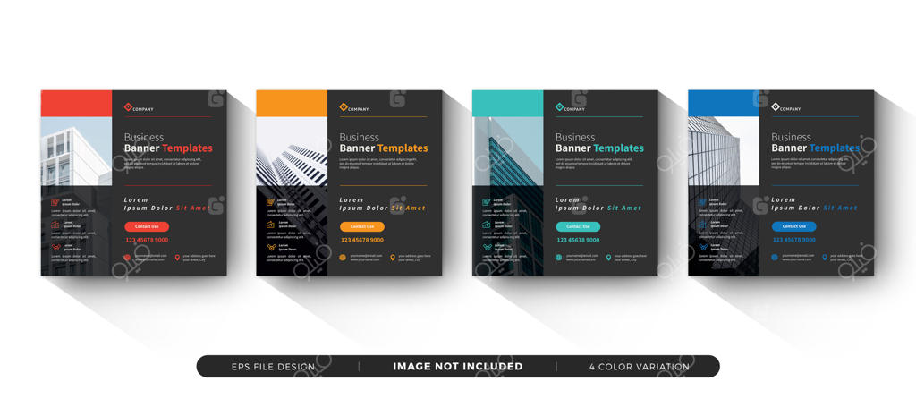 مجموعه قالب بنر تجاری برای رسانه‌های اجتماعی