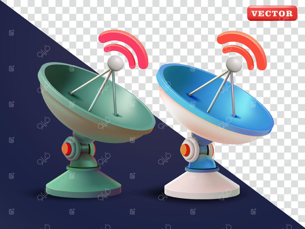 دیش آنتن: طراحی سه‌بعدی، مناسب برای فناوری، ارتباطات و عناصر طراحی