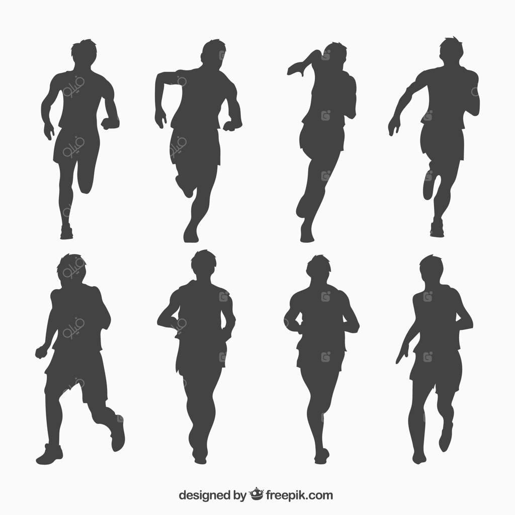 مجموعه‌ای از طرح‌های سیلوئت دوندگان