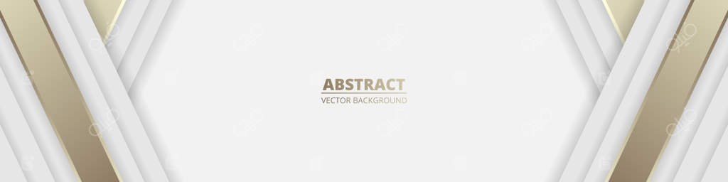 پس‌زمینه لوکس و پهن سفید با خطوط طلایی و سایه‌ها.
