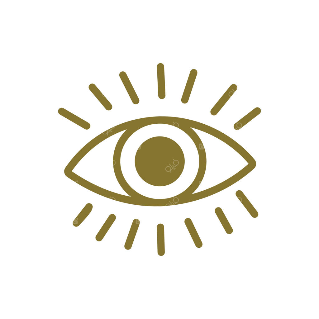 نماد چشم اسرارآمیز با خطوط درخشان