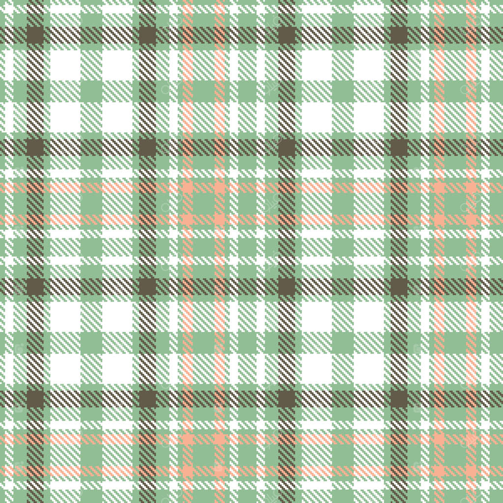 بافت پارچه پترن تارتان برای تاب نرم در باغ - طرح مدرن و بی‌پایان تارتان سفید آتشین