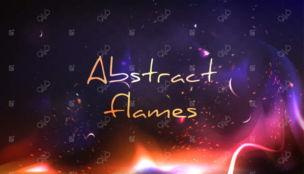 پس‌زمینه انتزاعی با شعله‌ و نورهای بوکه - تصویر برداری Eps 10