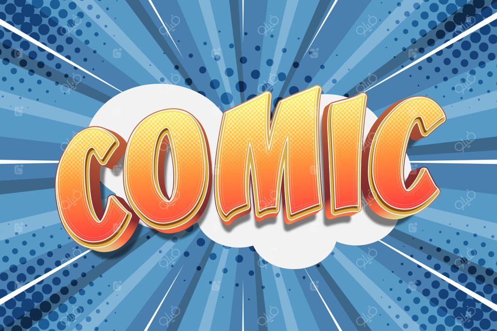 افکت متن کارتونی و کمیک