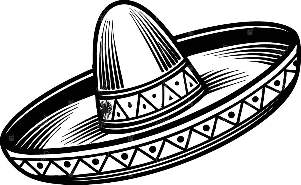 تصویرسازی دقیق کلاه سامبررو سنتی، نماد فرهنگ و میراث مکزیک