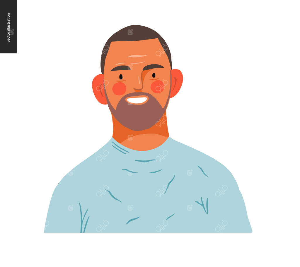 پرتره‌های افراد واقعی - مرد با موی قهوه‌ای تیره