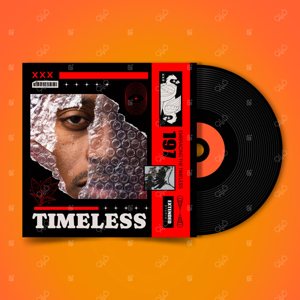 قالب جلد آلبوم مدرن با گرادیانت آینده‌نگر