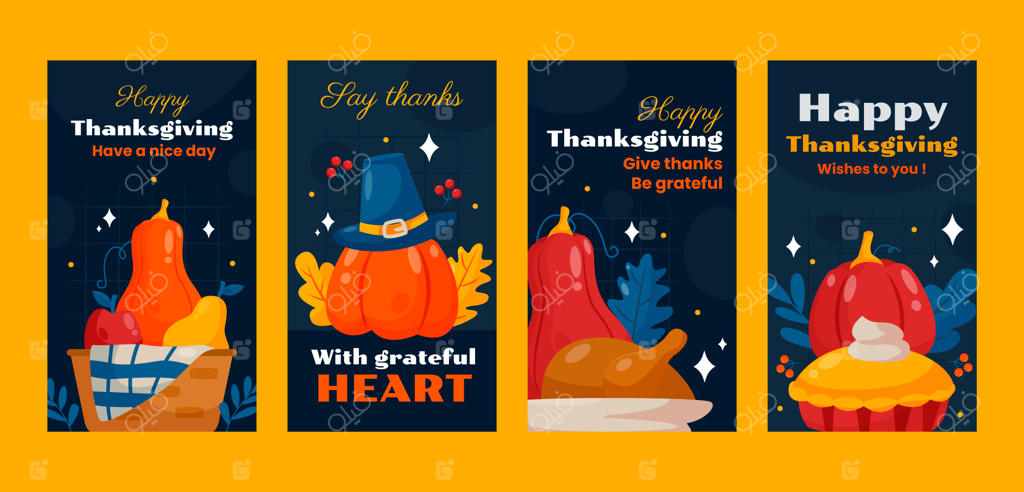 مجموعه استوری‌های اینستاگرام برای جشن شکرگزاری