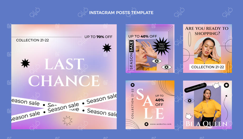 طرح قالب بوتیک گرادینت