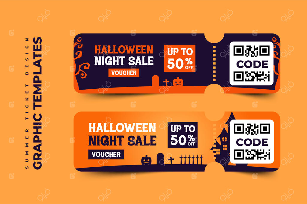 قالب طراحی گرافیکی با موضوع هالووین - ساده، شیک و قابل شخصی‌سازی