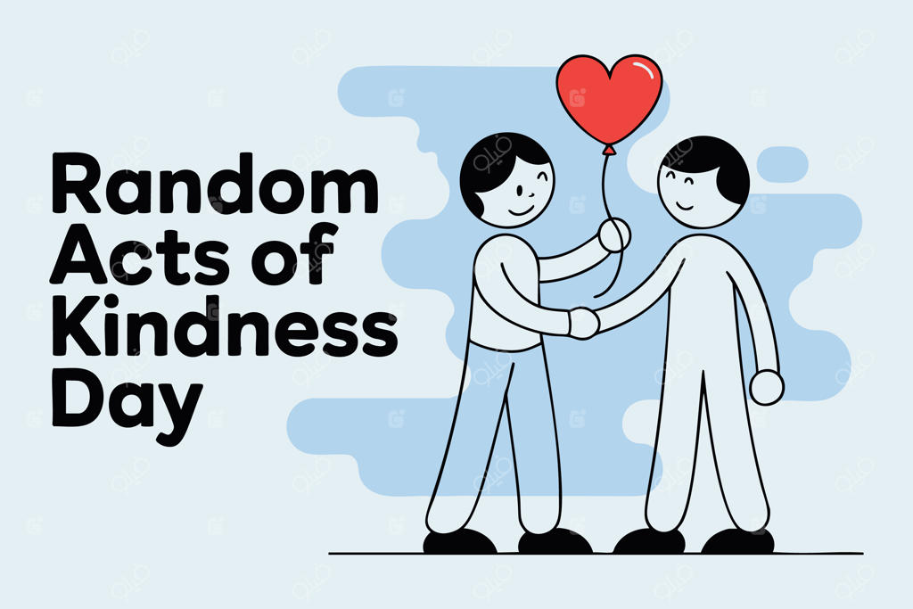 نقاشی به مناسبت روز «مهربانی‌های بی‌بهانه» با طرح بادکنک قلبی و دوستی
