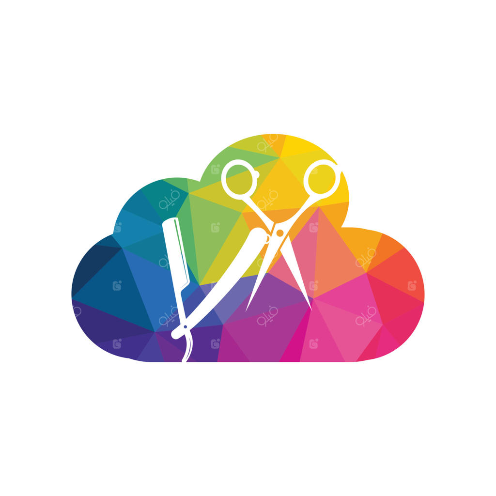 لوگو برای آرایشگاه، سالن مو: طراحی آیکون لوگوی باربر کلود.