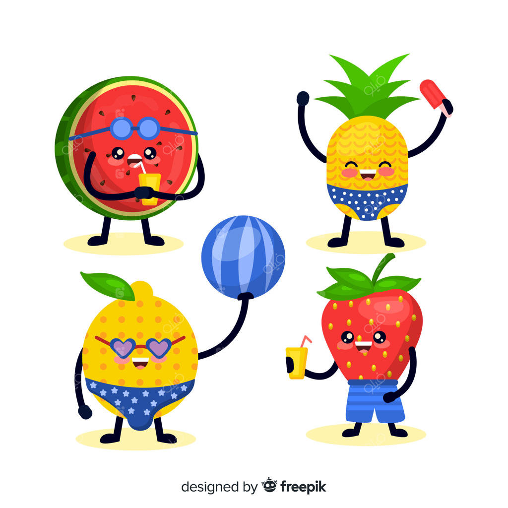 مجموعه شخصیت‌های بامزه و تابستانی کاوایی