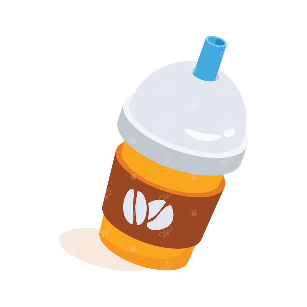 آیکون شگفت‌انگیز یک فنجان قهوه، مناسب برای نشان دادن نوشیدنی سریع و آماده نوشیدن